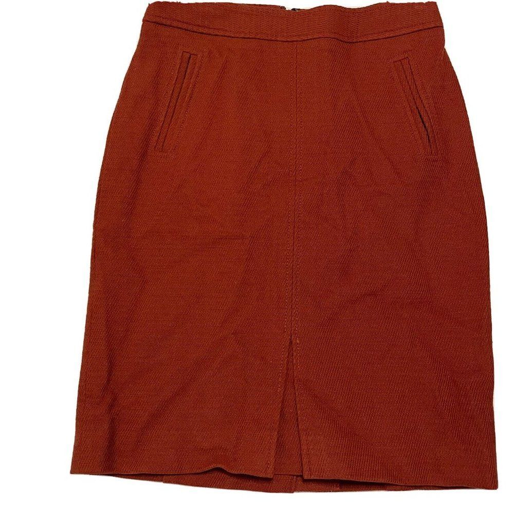 ann taylor Womans Sz 2 Straight pencil Skirt Lined Front Pocket Stretch